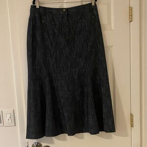 Larry Levine Dark Denim  Skirt